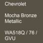 Preview: Chevrolet, Mocha Bronze Metallic, WA518Q / 76 / GVU.